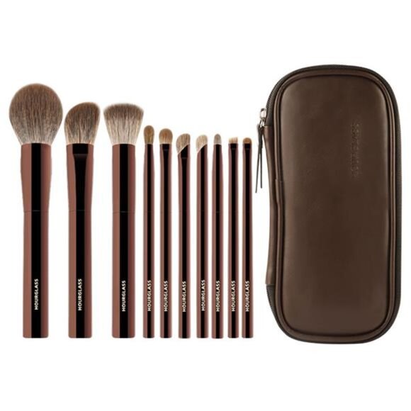 Hourglass Makeup Brush Set 10 Soft and Convenient Eyeshadow, Concealer, Stucco - Picture 5 of 5